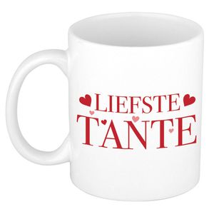 Liefste tante cadeau mok / beker wit - cadeau verjaardag - feest mokken