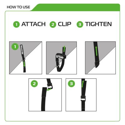 OXFORD snelbinders "atlas g-haak atlas g-hook 26mm x 1,2m black pair