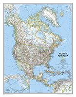 Wandkaart Noord Amerika, politiek, 60 x 77 cm | National Geographic - thumbnail