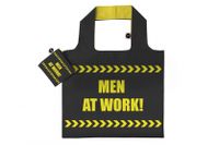 Any Bags opvouwbare shopper Men at work 48 cm zwart/geel - thumbnail