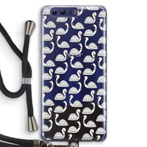 Zwanen: Honor 9 Transparant Hoesje met koord