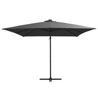 The Living Store Hangende Parasol The Living Store - Elegante Parasol - 250x250x247 cm - Antraciet - thumbnail