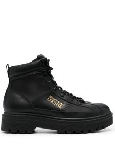 Versace Jeans Couture bottines lacées à logo - Noir