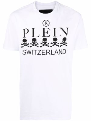 Philipp Plein t-shirt en coton à logo Iconic Plein imprimé - Blanc