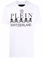 Philipp Plein t-shirt en coton à logo Iconic Plein imprimé - Blanc