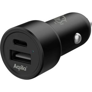 Aqiila CC2 Laadadapter 32 W Auto, Vrachtwagen Uitgangsstroom (max.) 3 A Aantal uitgangen: 2 x USB-A, USB-C USB Power Delivery (USB-PD), Snellader