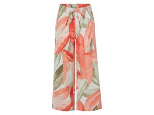 esmara Linnen dames broek - Plus size (koraal/olijfgroen, 56)