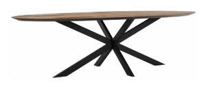DTP Home Ovale Eettafel 'Shape' Teakhout, 280 x 120cm, kleur Naturel
