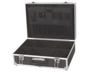 Perel gereedschapskoffer 45,5 x 33 cm aluminium zwart/zilver