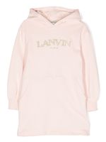 Lanvin Enfant robe-hoodie à logo appliqué - Rose