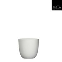 Mica Decorations - Tusca pot rond wit mat h14xd14,5 cm