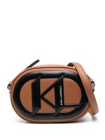 Karl Lagerfeld logo-embossed crossbody bag - Marron - thumbnail