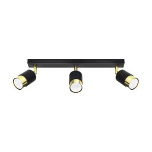Plafondlamp NERO 3 zwart/goud