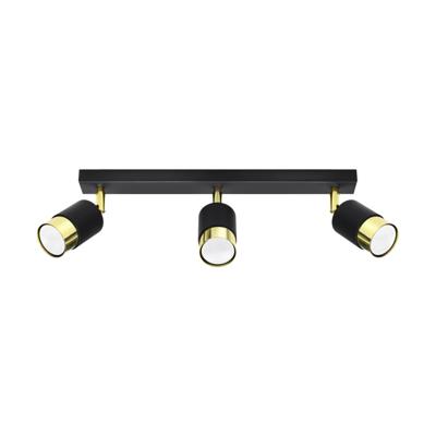 Plafondlamp NERO 3 zwart/goud