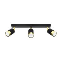 Plafondlamp NERO 3 zwart/goud