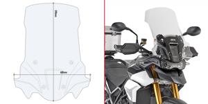 GIVI Windscherm, moto en scooter, D6418ST Verhoogd transparant