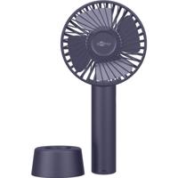 Handventilator - Ø10 centimeter - 20 centimer hoog - Mini USB ventilator - Incl. oplaadkabel & polsbandje - Blauw