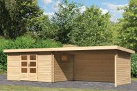 Woodfeeling | Tuinhuis Trittau 5 met Overkapping 4,4 Zij- en Achterwand - thumbnail