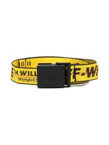 Off-White Kids ceinture ajustable à logo imprimé - Jaune