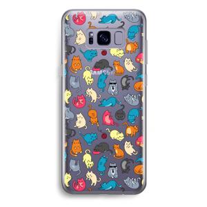 Kleurrijke katten: Samsung Galaxy S8 Plus Transparant Hoesje