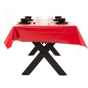 Buiten tafelkleed/tafelzeil rood 140 x 250 cm rechthoekig