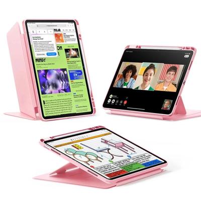 iPad Air 13" (2025) Flip Magnetic Case with Pencil Holder - Pink