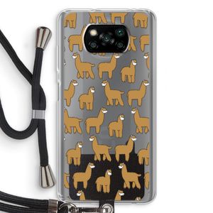 Alpacas: Xiaomi Poco X3 NFC Transparant Hoesje met koord