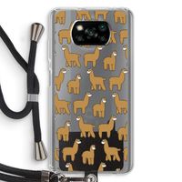 Alpacas: Xiaomi Poco X3 NFC Transparant Hoesje met koord