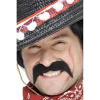 Mexicaanse/cowboy verkleed nep/plak snor - thumbnail