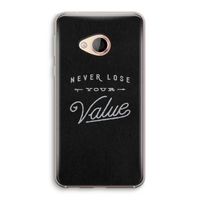 Never lose your value: HTC U Play Transparant Hoesje