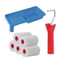Sorex Verfrollers set - beugel - doseer verfbak - 5x anti spat rollers - 5cm breed - schilderen