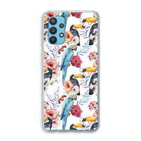 Bloemen tukan: Samsung Galaxy A32 4G Transparant Hoesje