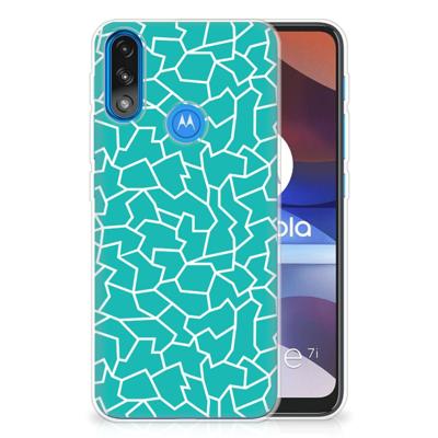 Motorola Moto E7/E7i Power | Hoesje maken | Cracks Blue