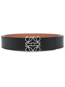 LOEWE ceinture en cuir à boucle logo - Noir