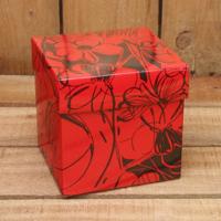 Bonbon doosjes - Chocolade doosje - Rood bloem - 24 stuks