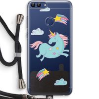 Vliegende eenhoorn: Huawei P Smart (2018) Transparant Hoesje met koord