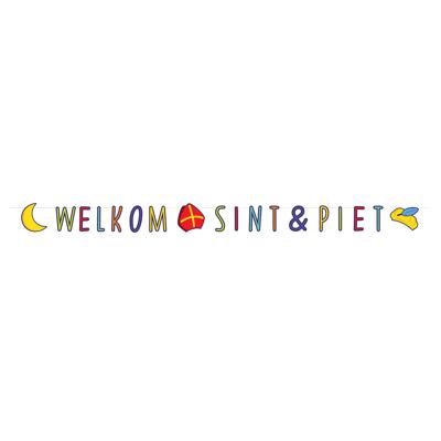 Haza Witbaard Letterslinger welkom sint & piet, 285cm