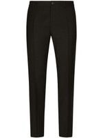 Dolce & Gabbana pressed-crease tailored flannel trousers - Noir