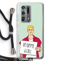Gimme a call: Huawei P40 Pro Plus Transparant Hoesje met koord