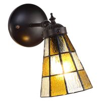 Clayre & Eef Bruine Wandlamp Tiffany 17*12*23 cm E14/max 1*40W 5LL-6209 - thumbnail