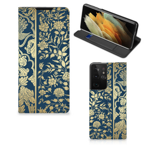 Samsung Galaxy S21 Ultra Smart Cover Beige Flowers