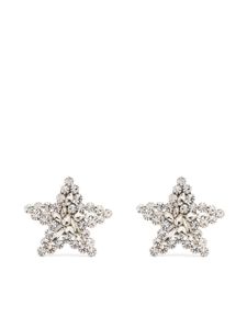 Alessandra Rich boucles d'oreilles à ornements en cristal - Argent