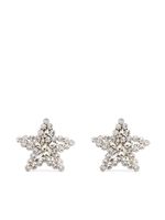 Alessandra Rich boucles d'oreilles à ornements en cristal - Argent