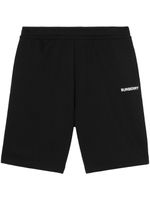 Burberry short de sport à logo imprimé - Noir