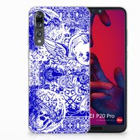 Silicone Back Case Huawei P20 Pro Angel Skull Blauw - thumbnail