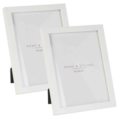 2x Stuks Kunststof fotolijsten geschikt voor een foto van 15 x 20 cm
