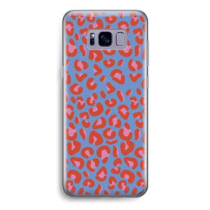 Leopard blue: Samsung Galaxy S8 Transparant Hoesje