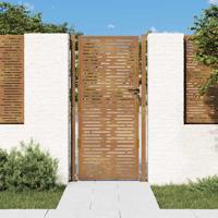 VidaXL Poort 105x180 cm vierkant cortenstaal
