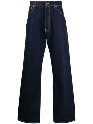 Kenzo pantalon ample à effet délavé - Bleu