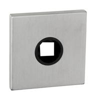 Paar vierkante krukrozetten ZN 52x52x5mm rvs mat